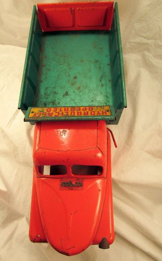 Vintage Structo Toy Hydraulically Operated Dump Truck Pressed Steel 1950s 5