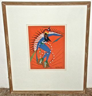Paul Goodbear/chief Flying Eagle Native American Silk Screen (ii)