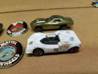 1968 Hot Wheels Redline HOT HEAP CUSTOM AMX CHAPARRAL CUSTOM CORVETTE w badges 3