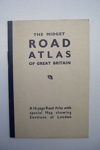 Miniature Novelty Calendar & Road Atlas Of Great Britain 1943/44 Vgc