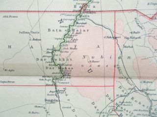 Map of Egypt & the River Nile.  1922.  AFRICA.  RED SEA.  SINAI 5