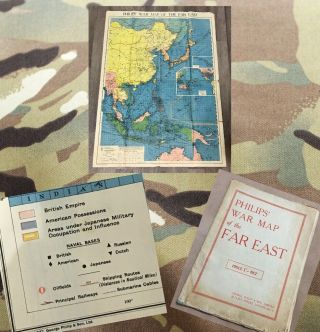 1942 Philip’s War Map Of The Far East
