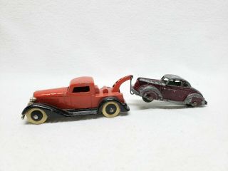 TOOTSIE TOY GRAHAM WRECKER TOW TRUCK RED AND BLACK (with extra car) 4