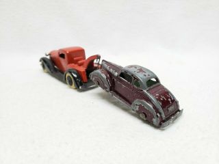 TOOTSIE TOY GRAHAM WRECKER TOW TRUCK RED AND BLACK (with extra car) 5