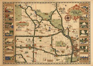 Historical Map The Country Club District Kansas City,  Missouri Wall Art Poster