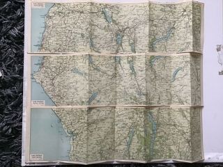 The Lake District 3 X 1939 Vintage Maps,  Bartholomew,  Atlas,  North Central South