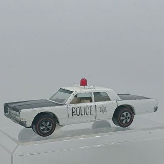 1969 Hot Wheels Custom Police Cruiser White Redline Usa Hw1142