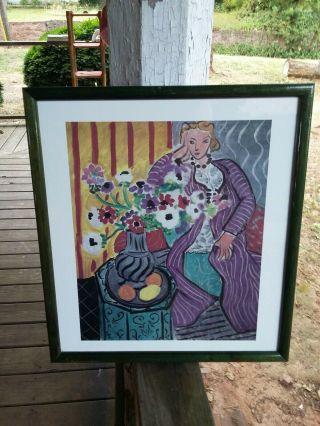 Henri Matisse Framed Lithograph (signed) 12x14