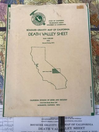 Bouguer Gravity Map Of California Death Valley Sheet 1977 1:250,  000