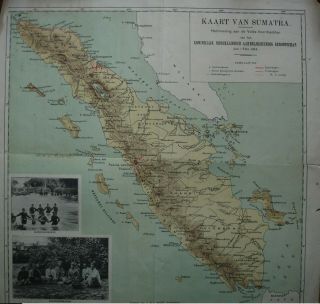 Sumatra: Jan.  - Feb.  1914 Map; Some Splitting On Folds,  Otherwise Good.