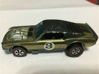 Hot Wheels Red Line MUSTANG BOSS HOSS 1969 Gold with Black Stripes 2