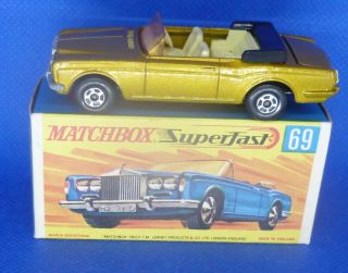 Matchbox Cars - Made By Lesney In England 69 - A Rolls Royce Silver Shadow Coupe