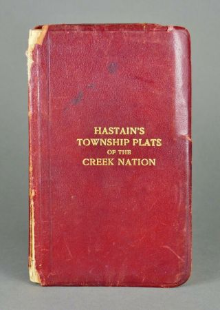 Antique 1910 Creek Seminole Nations Plat Map Oklahoma Native Indian Book