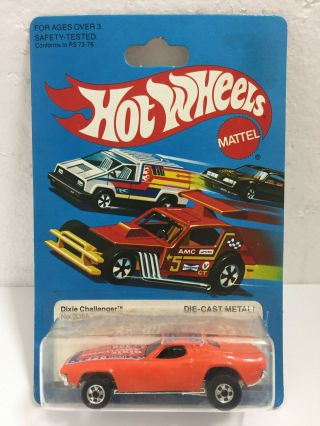 Hot Wheels - Dixie Challenger W/ Flag - Blackwall 1979 - No.  3364 Moc Bw