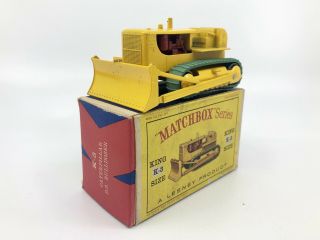 Matchbox Series Moko Lesney King Size Caterpillar D9 Bulldozer Nmib No.  3