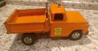 Vintage Tonka State Hi - Way Hydraulic Side Dump Orange Truck