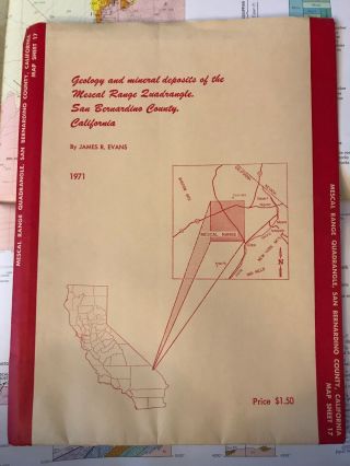 Geology And Mineral Deposits Of The Mescal Range Quadrangle San Bernardino 1971