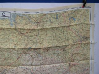 1943 Silk Cloth Escape Map WW2 Era Europe/Germany/France 3