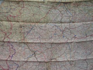 1943 Silk Cloth Escape Map WW2 Era Europe/Germany/France 4