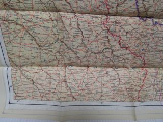 1943 Silk Cloth Escape Map WW2 Era Europe/Germany/France 5