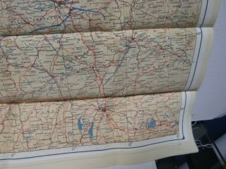 1943 Silk Cloth Escape Map WW2 Era Europe/Germany/France 6