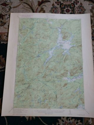 22x29 1921 Usgs Topo Map Cranberry Lake,  York Wanakena Nehasane Wolf Mt.