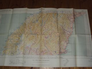 Geographical Map Of Dunedin - 1st Edition 1949 - Large Fold Out