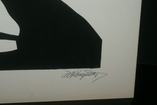 1970 Serigraph Optical Illusion Black & White Art signed Limited Edition 19/200 8