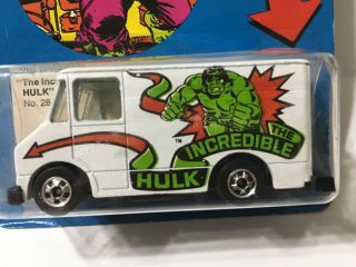 Hot Wheels 1979 “ The Incredible Hulk “ Delivery Van Bp,  Car And Card