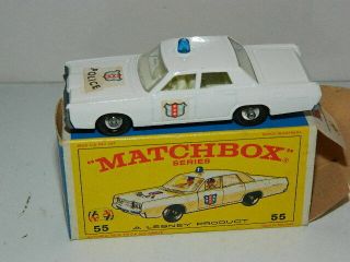 Matchbox Lesney 55 Ford Galaxie Police Car