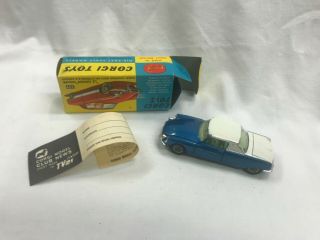 Corgi Toys 259 " Le Dandy " Coupe.  Blue And White