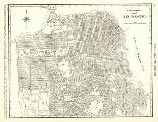 1942 Antique SAN FRANCISCO Map Vintage Map of San Francisco California 6936 3