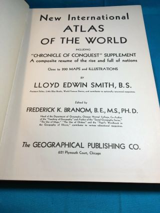 “New 1937 Edition” International Atlas Of The World,  Geographical Publishing 3