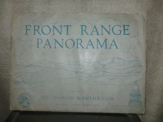 Vintage " Front Range Panorama " Maps 7 Sections - Colorado Mountain Club Denver