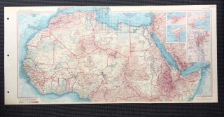 Map Of North Africa Algeria Egypt Sudan 1967 Large