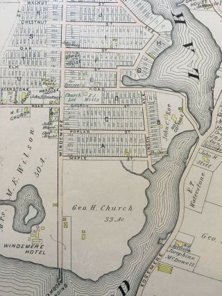 ORIG 1903 AMITY,  GREENWOOD LAKE,  ORANGE COUNTY,  YORK MUELLER PLAT ATLAS MAP 2