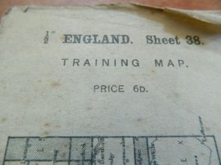 Antique 1914 Ww1 Training Map Hampshire Paper 0,  5 " To Mile Colonel C F Close
