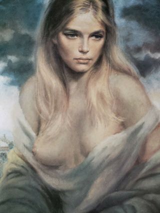 1970 ' s Joseph Wallace King Vinciata movement Girl of Valdarno print nude 2
