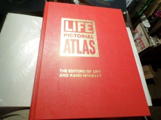 VINTAGE Life Pictorial Atlas of the World in sleeve 1961 & massive wall poster 5