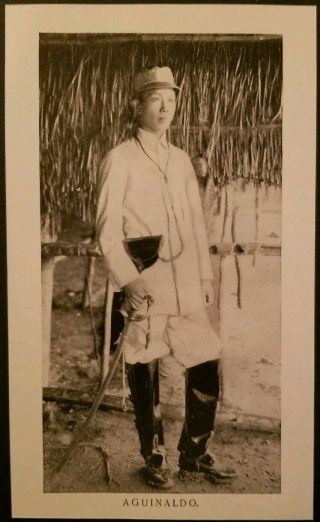 1899 Rare Filipino President General Emilio Aguinaldo Portrait Philippines Photo