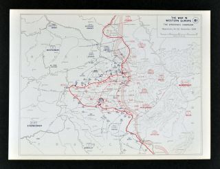 West Point Wwii Map Ardennes Campaign Battle Of The Bulge German Counter Attack