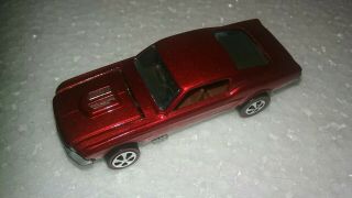 Hot Wheels Redline Mustang Hk 1967 Ohs Deep Dish Red Restored