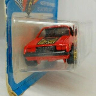 Hot Wheels The Hot Ones 1979,  1981 Turbo Mustang Red In Blister.  Hong Kong. 3