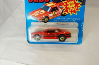 Hot Wheels The Hot Ones 1979,  1981 Turbo Mustang Red In Blister.  Hong Kong. 6