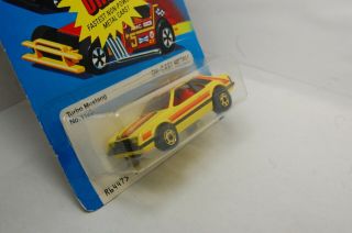 Hot Wheels 1979,  1980 The Hot Ones Turbo Mustang Yellow In Blister,  Hong Kong 3