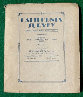 California Survey,  Heald - Menerey Geographical Commercial Maps Of California 1927