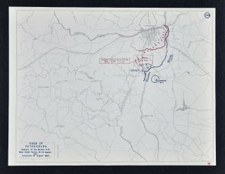 West Point Civil War Map - Siege Of Petersburg - Capture Of Weldon Rr - Virginia