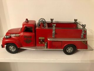 1956 Tonka Suburban Pumper Fire Truck with hoses 2