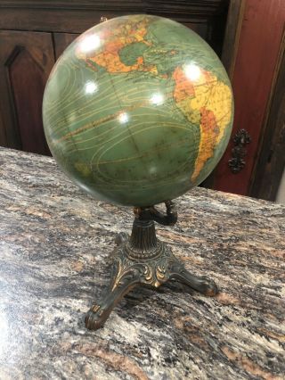 Antique Terrestrial 8 Inch Globe C S Hammond Company York Dated 1929
