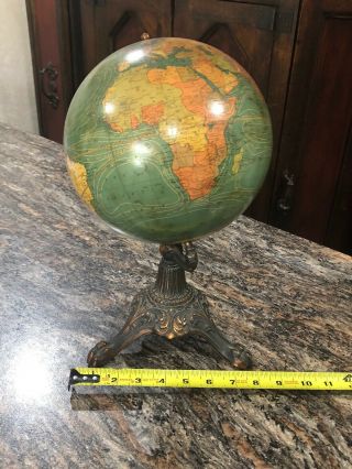 Antique Terrestrial 8 Inch Globe C S Hammond Company York Dated 1929 8